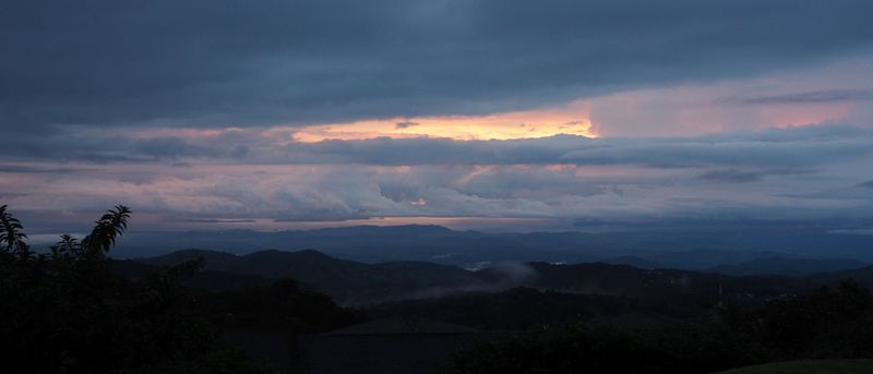 Evening skies over the hotel property