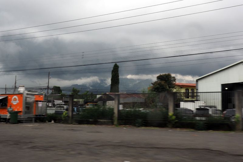 Stormy skies outside the city