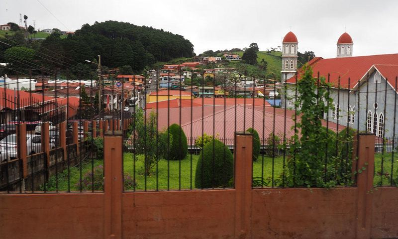 Behind the church in Zarcero