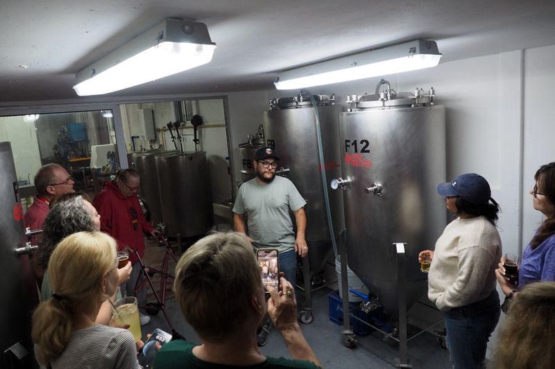 The tour at the brewery