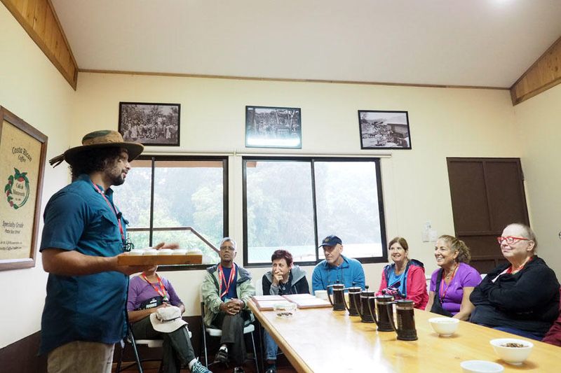 Coffee sampling at Monteverde Cafe