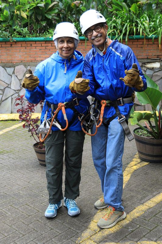 Geared up for the canopy ride