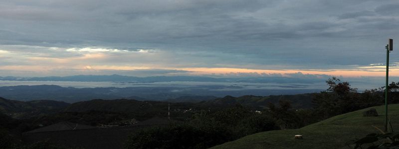 Early morning view overlooking the gulf of Nicoya on the Pacific Ocean