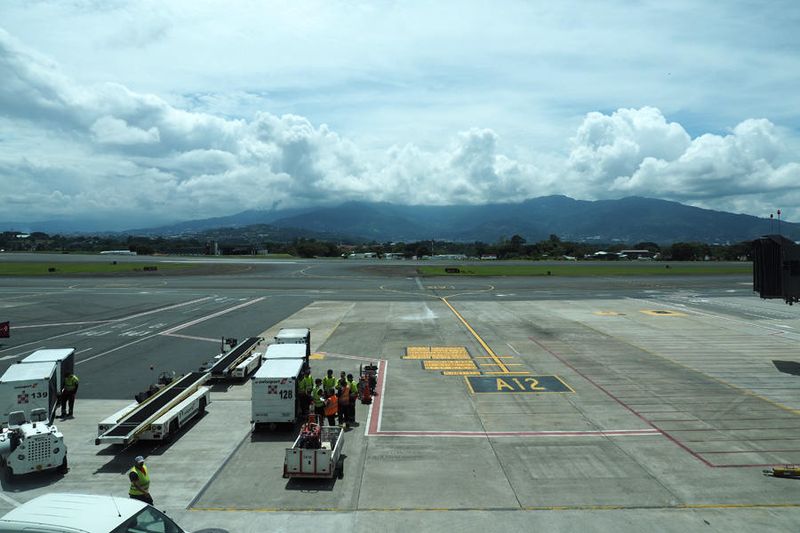At the airport for our return home
