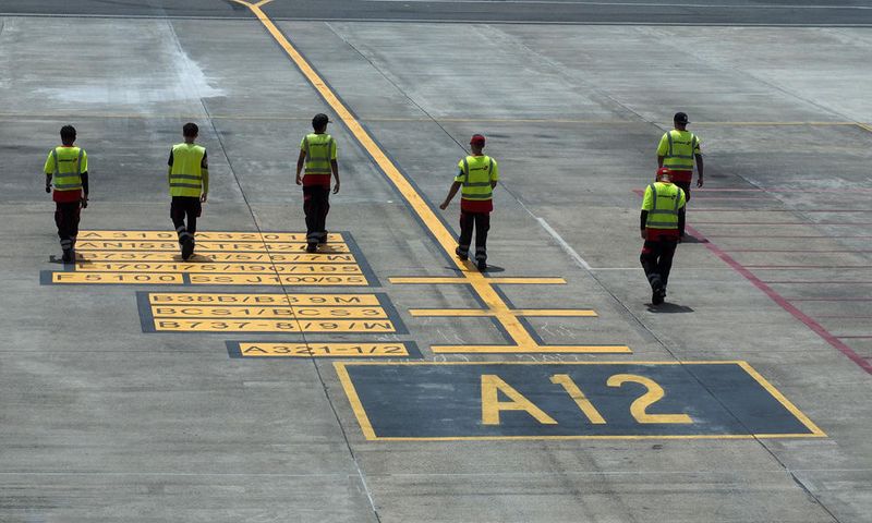 On the tarmac