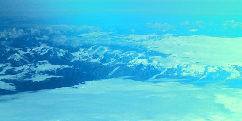Flying over Greenland