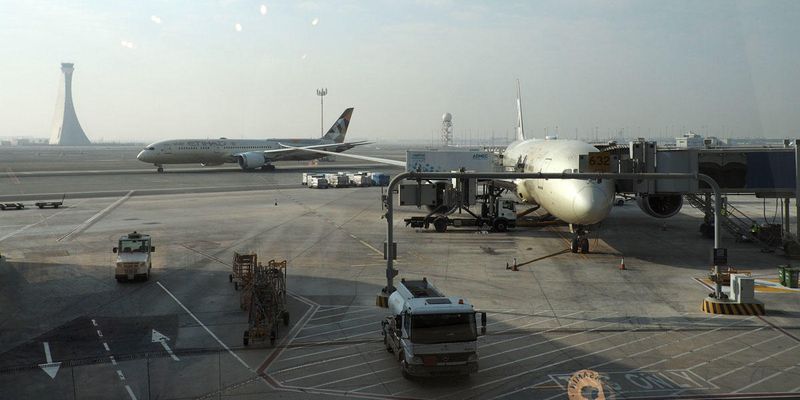 The aircraft for the flight to Boston