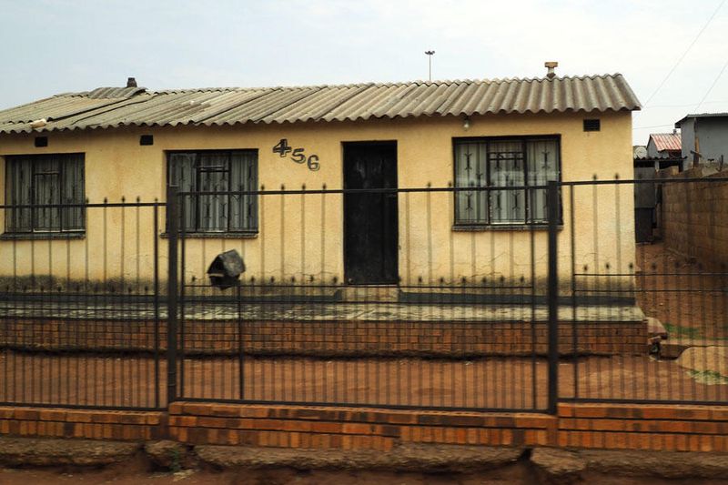 A typical house beside the road in Soweto