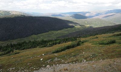 View of a valley from Medicine Bow curve