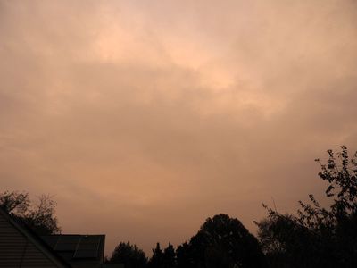 A strange color of sky in our neighborhood