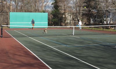 On the tennis court