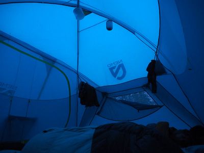 Before daybreak in the tent