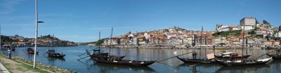 Panorama of Porto waterfront from Gaia