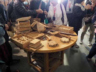 At the cork factory