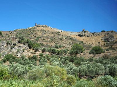 The old city of Pergamon on the hill