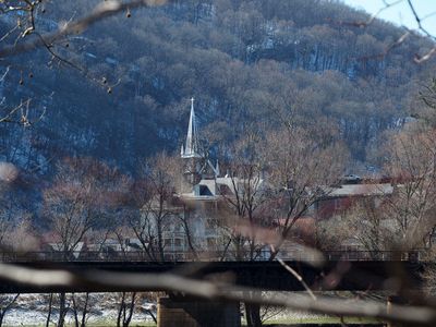 Steeple of St. Peters Catholic Church in Harpers Ferry