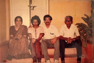 Soon after marriage, with my parents