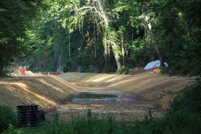 Section of canal bed being rebuilt