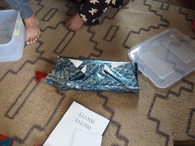 How not to wrap a gift!