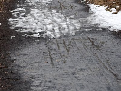 After the ice on the trail has melted