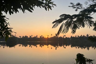 Across the lake in the morning