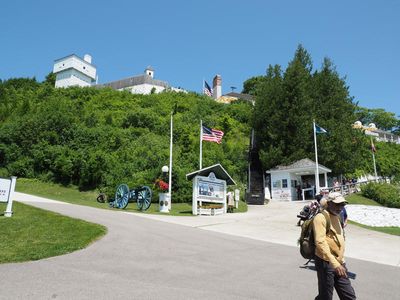Mackinac fort from the town