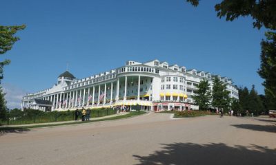 Approaching the Grand Hotel, a lnadmaark on the island