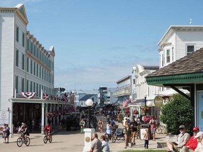 Main street in town