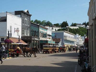 Main street in town