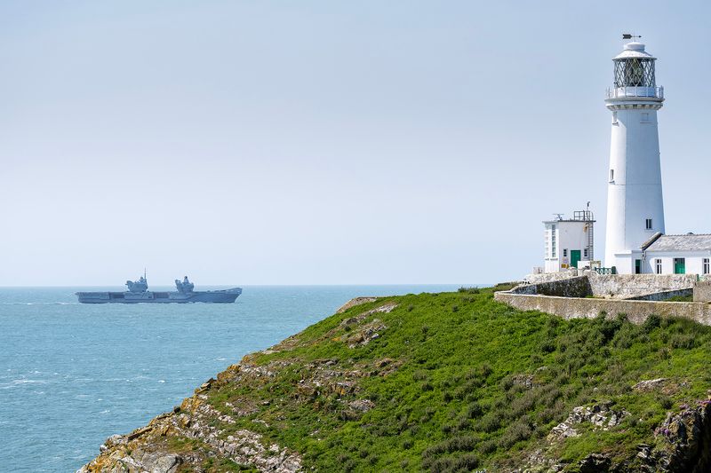 HMS Queen Elizabeth at South Stack