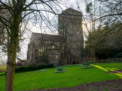 Little Malvern Priory - backlit