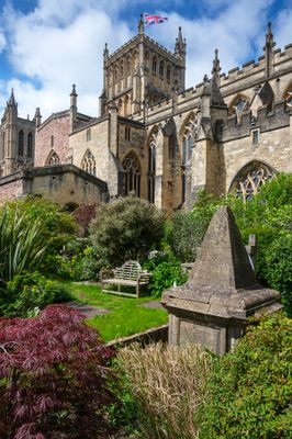 Cathedral tower from garden.