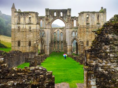 Rievaulx Abbey in the rain