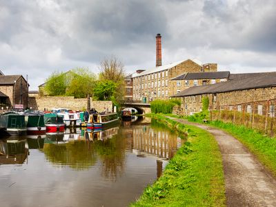 Canal and old mill building