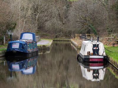 Moored longboats...