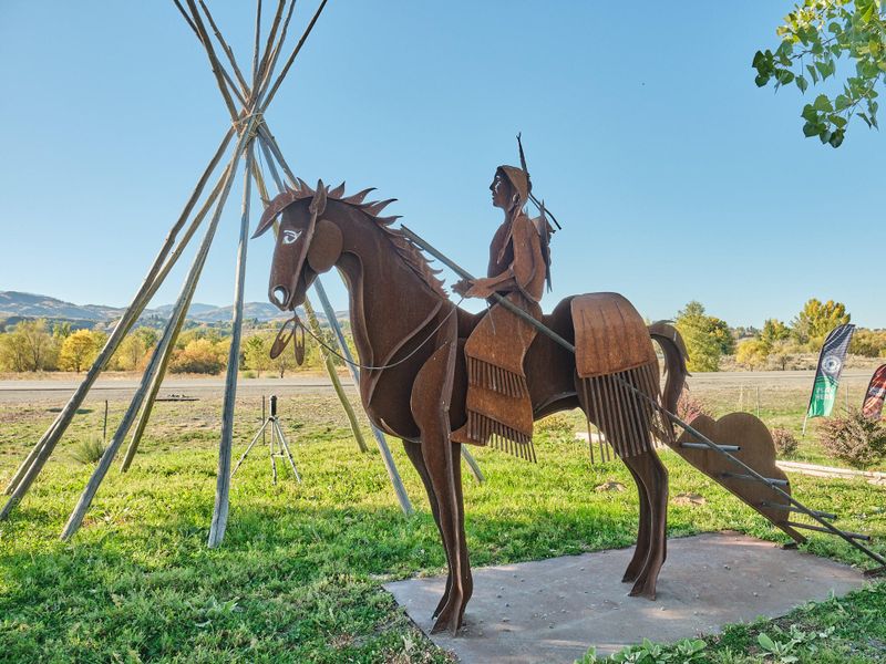 Native American Scene at Gas Station