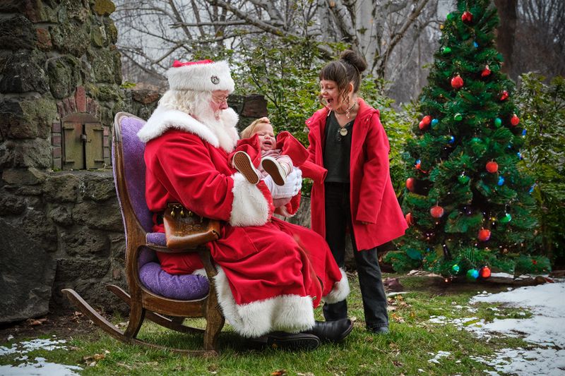 Caroline & Elouise @ Visiting Santa