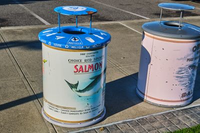 Salmon Trash Cans