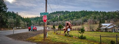 Rusty Metal Dinosaurs & Bigfoot