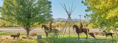 Native American Scene at Gas Station