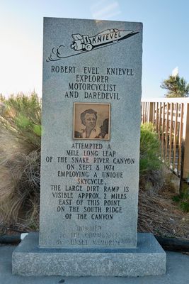 Evel Knievel's Snake River Jump Monument
