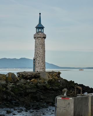 Mini Lighthouse Encased in Oyster Shells