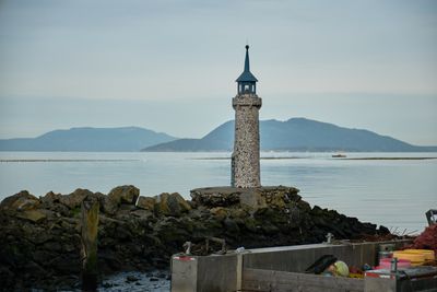 Mini Lighthouse Encased in Oyster Shells