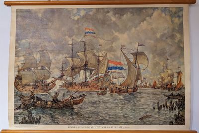 Binnenkomende vloot voor Amsterdam 