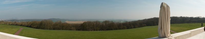 View of the Douai Plain and 'Canada Bereft' at the Vimy Canadian National Memorial