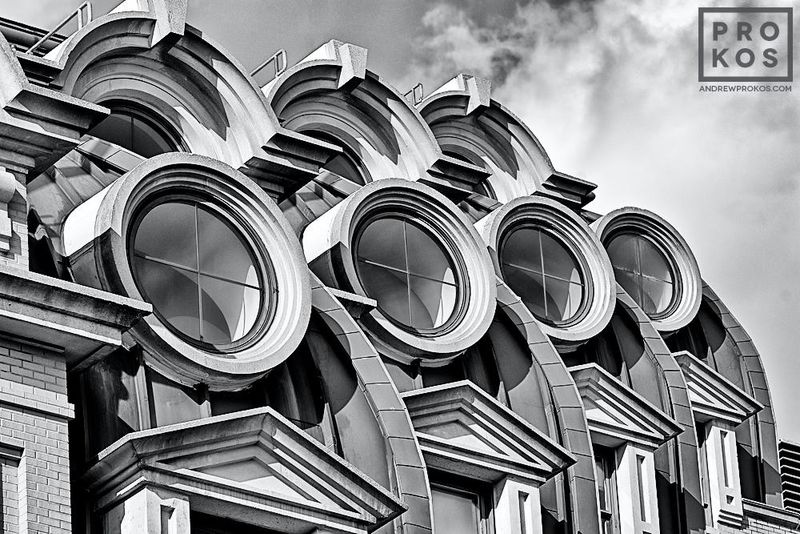 Black and white limited edition fine art print of the Willard Hotel from the Washington DC photographs collection of architectural photographer Andrew Prokos.