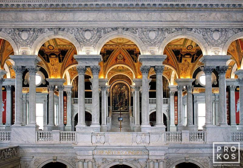 Architectural photos of the Library of Congress from the Washington DC photography gallery of fine art photographer Andrew Prokos. Read more about Andrew's photos in his photography articles. 