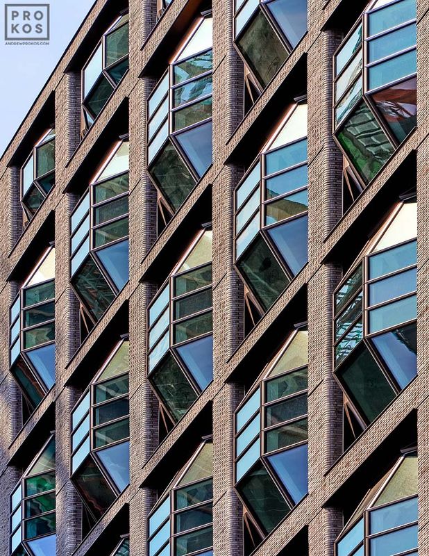 Large-format color framed photography and fine art prints of NYC architecture, Lantern House Windows, in the NYC fine art photography archive of architecture photographer Andrew Prokos. Read more about Andrew's photos in his art photography articles. 