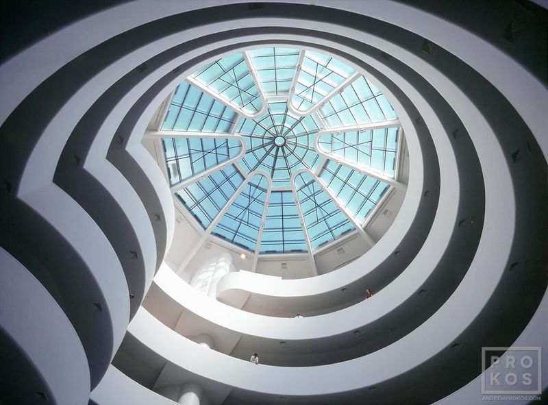 Large-format color fine art photographs and framed prints of the of the Guggenheim Museum, Guggenheim Museum interior II, in the New York photo gallery of NYC architectural photographer Andrew Prokos. Read more about Andrew's photos in his art photography articles. 


see photo at Artspace

