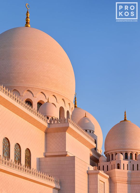 Limited edition architectural photograph of the domes of Sheikh Zayed Mosque in Abu Dhabi by art photographer Andrew Prokos. This large-scale photo is composed of multiple high-definition images merged to create large-scale photography prints up to 96 inches in height. Andrew's fine art photography of Abu Dhabi and the United Arab Emirates has won numerous awards and has been widely published. Artwork ships direct from the artist's Washington DC, London, or New York art  gallery.


see photo at Artspace
